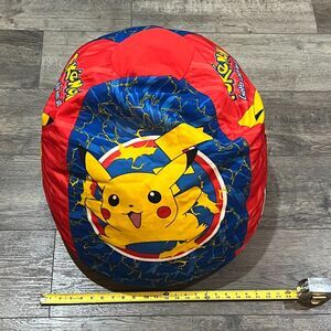 SUPER RARE!!! Vintage 2000 Pokemon x Pikachu Catch 'em All Kids Bean Bag Chair
